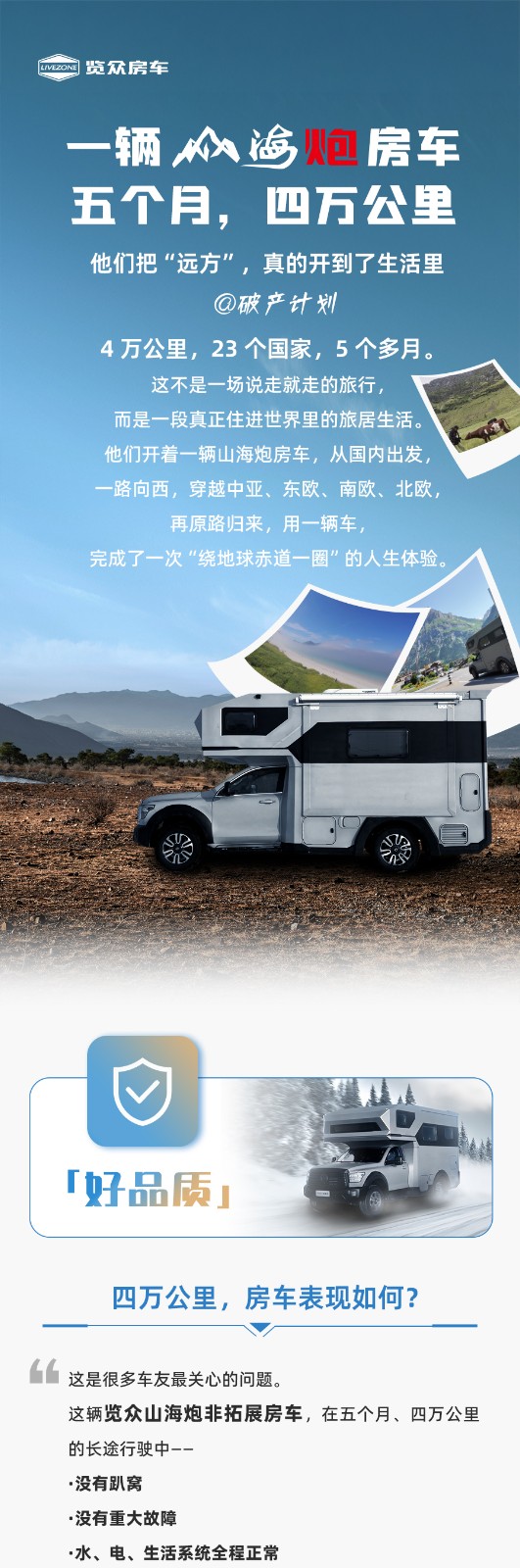 5個(gè)月，4萬(wàn)公里，山海炮房車是陪他們走完23個(gè)國(guó)家的房車